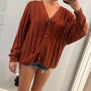 Urban Outfitters Rust Cardigan